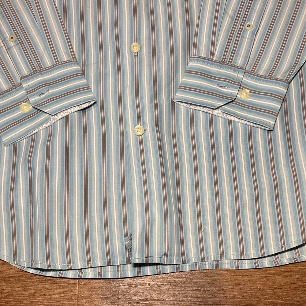 Banana Republic Men's Classic Striped Dress Shirt. Size L
